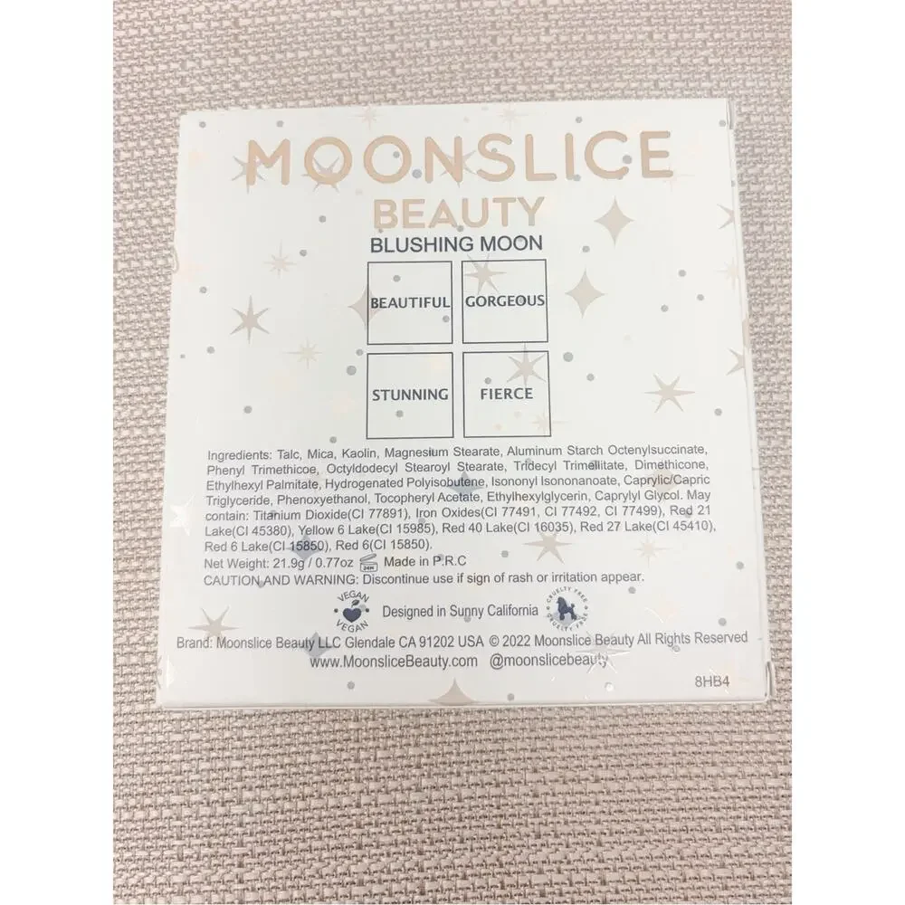Moonslice Beauty Blushing Moon Blush Quad Palette, Brand NEW